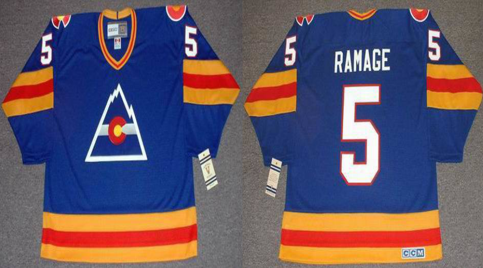 2019 Men Colorado Avalanche 5 Ramage blue CCM NHL jerseys